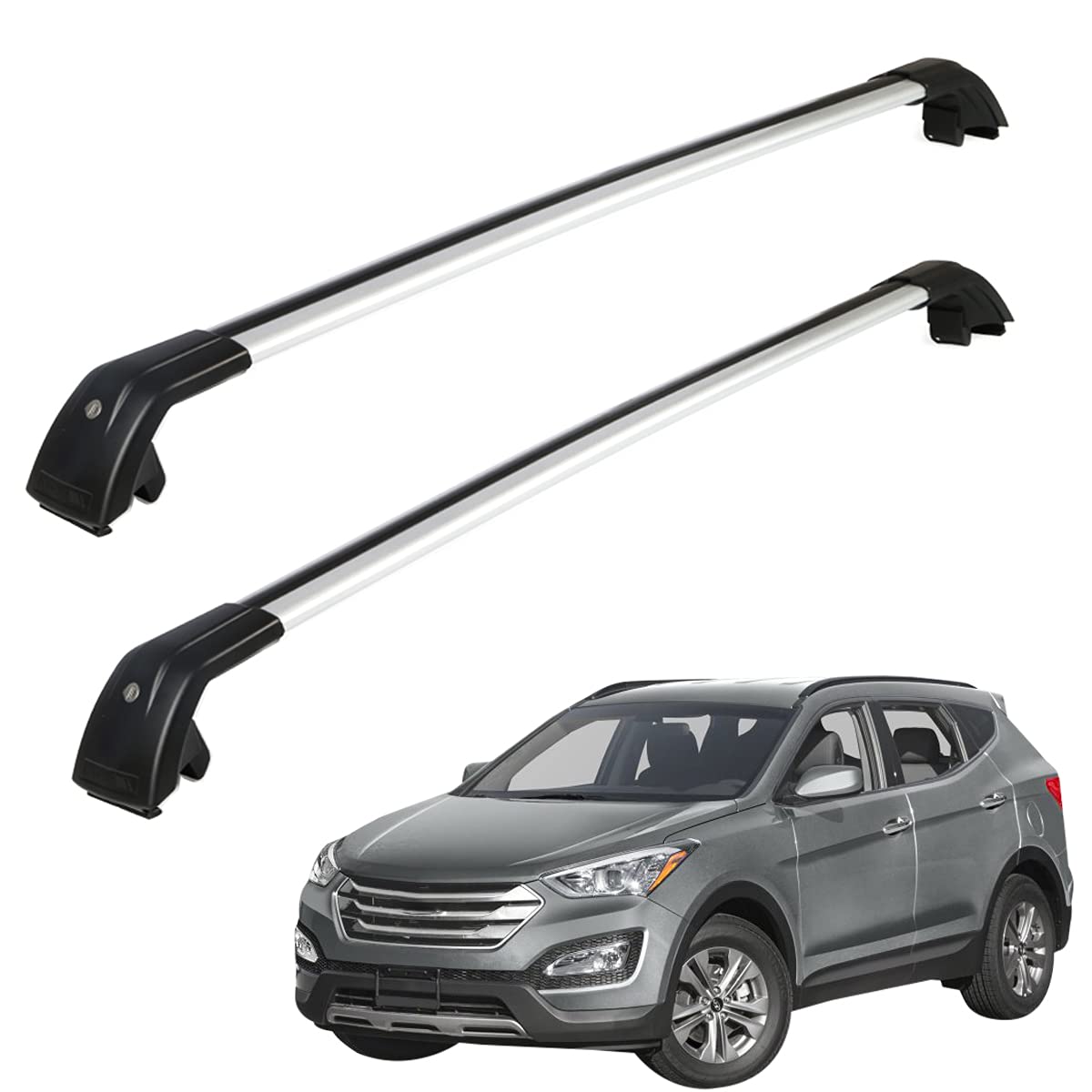 Buy TUNTROL Roof Rack Crossbars Compatible with Hyundai Santa Fe 20132018, Lockable Top Rail