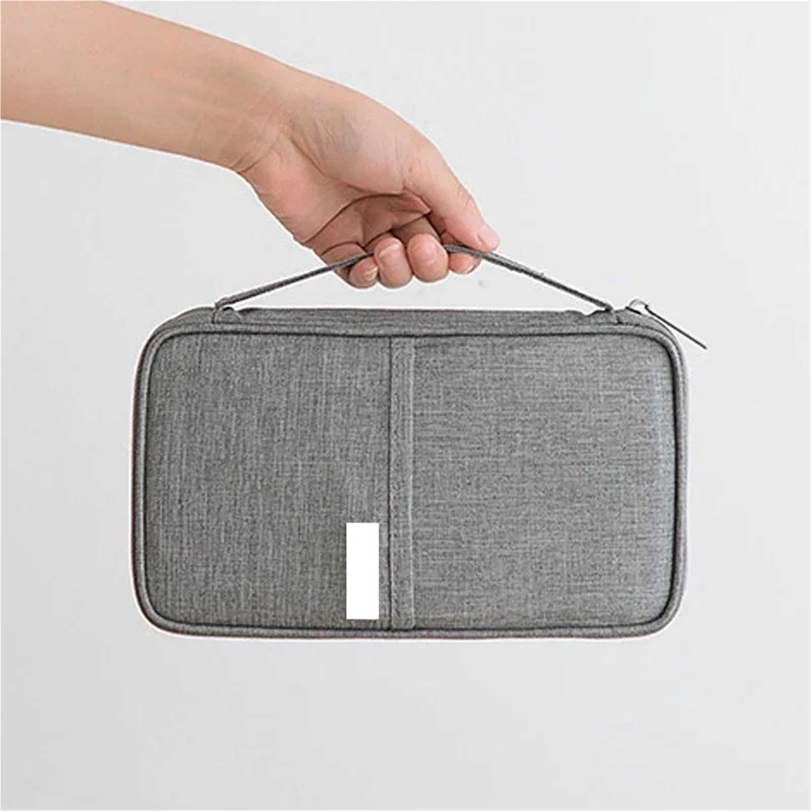 Porta passaporto familiare Accessori da viaggio unisex Custodia impermeabile for documenti carte di credito Per Domestico(GRAY)