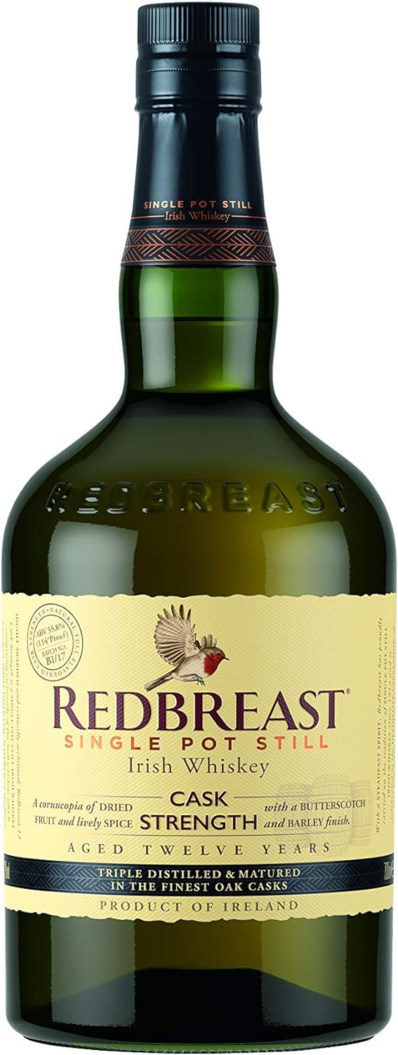 Redbreast 12 Jahre Single Pot Still Irish Whiskey – Cask Strength Single Pot Still Whiskey – 1 x 0,7 l