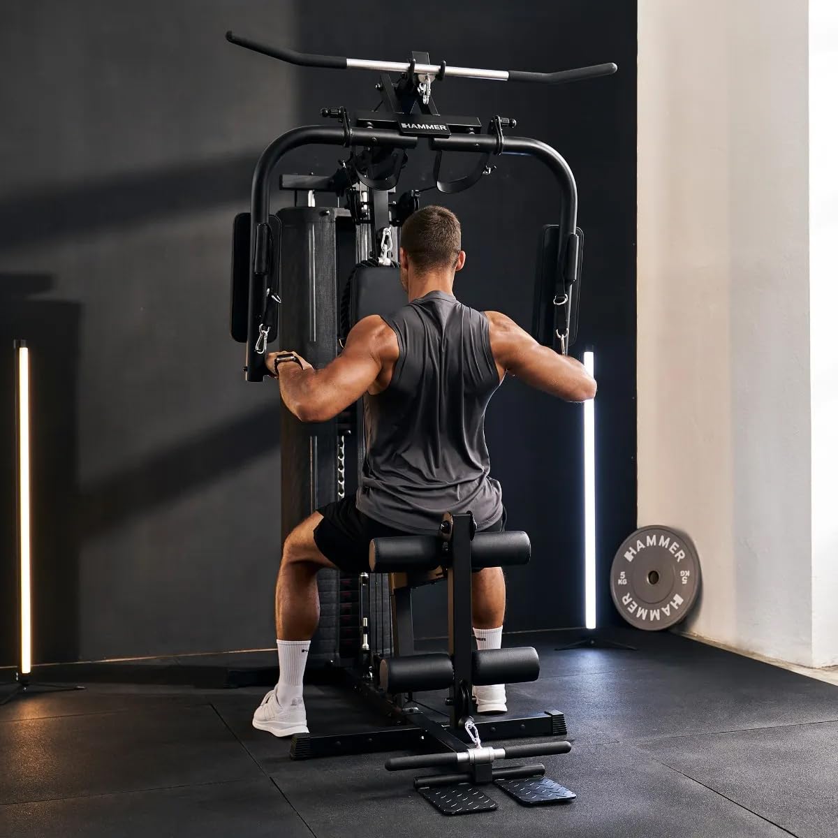 HAMMER Finnlo Kraftstation Autark 600 – Heimtrainer für Zuhause mit Cable-Cross-Funktion