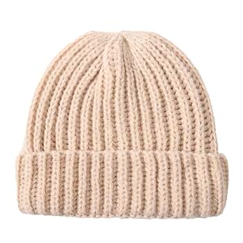 Wvapzxx Women's Hat for Winter Solid Color Knitted Beanie