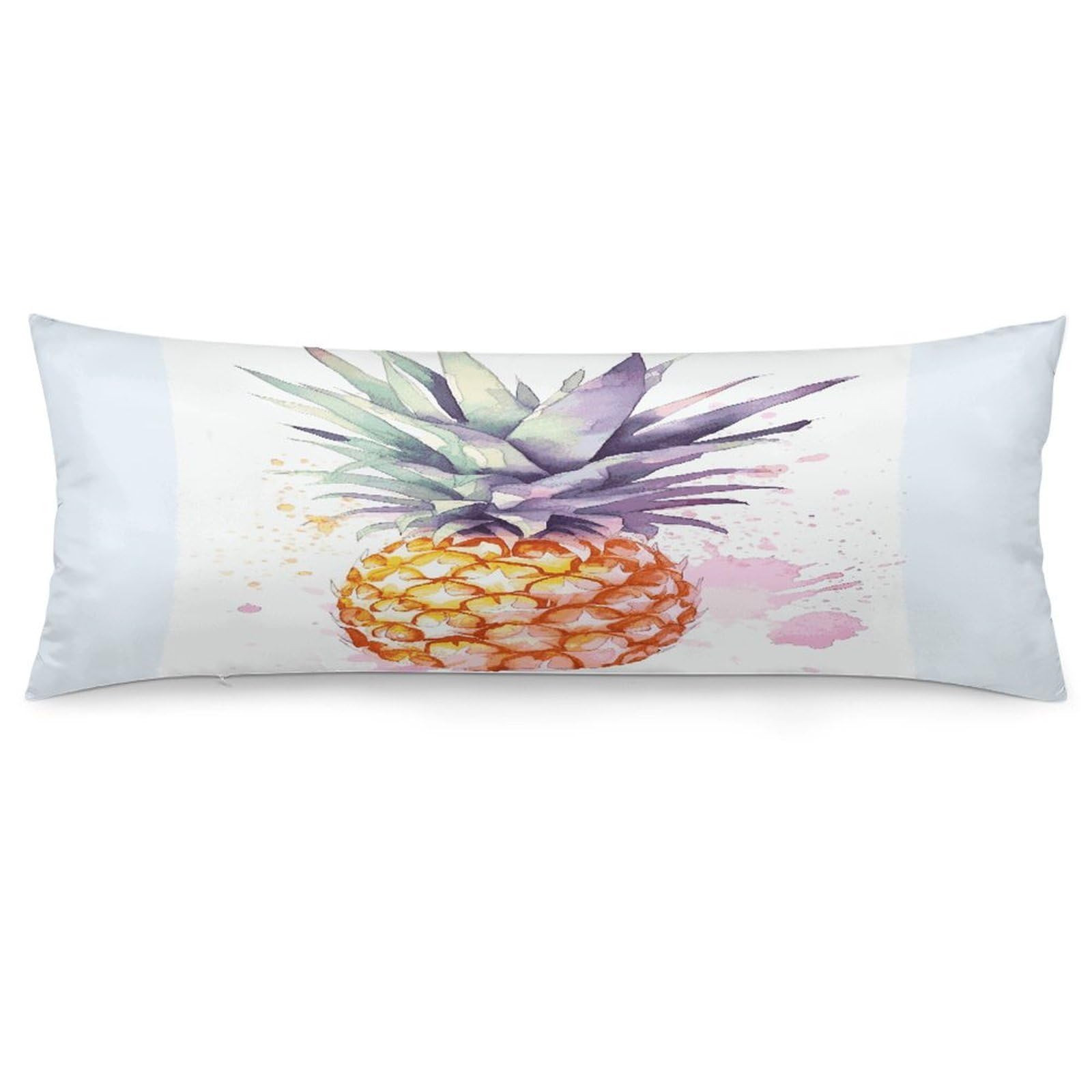 Pineapple Throw Pillow Cover Soft Lumbar Pillow Covers with Zipper Breathable Rectangular Cushion Case Polyester Pillow Case Decorative Body Pillow Cover for Couch Bed