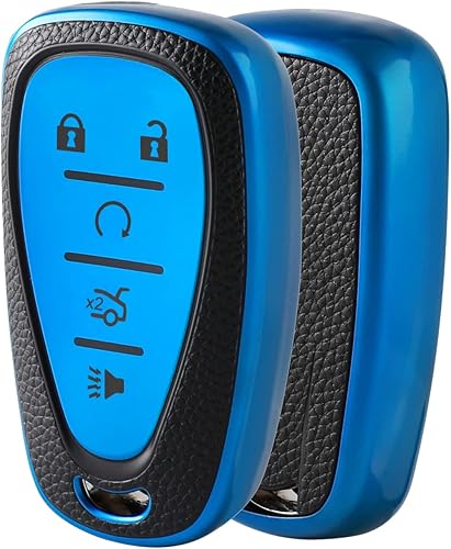 ELOHEI Funda protectora para llavero de Chevy para Chevrolet 2020 2019 2018 2017 2016 Chevy Malibu Camaro Cruze Traverse Spark Equinox Sonic Volt