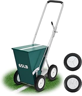 PullCrease Baseball and Softball Field Dry Line Chalker with 2 Replacement Wheels, Wheeled Heavy Duty Steel Infield Dry Li...