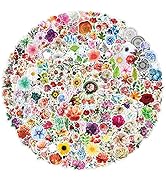 200 stuks bloemenstickers, waterdichte vinylstickers met bloemenmotieven voor waterflessen, laptops, scrapbooking en journaling