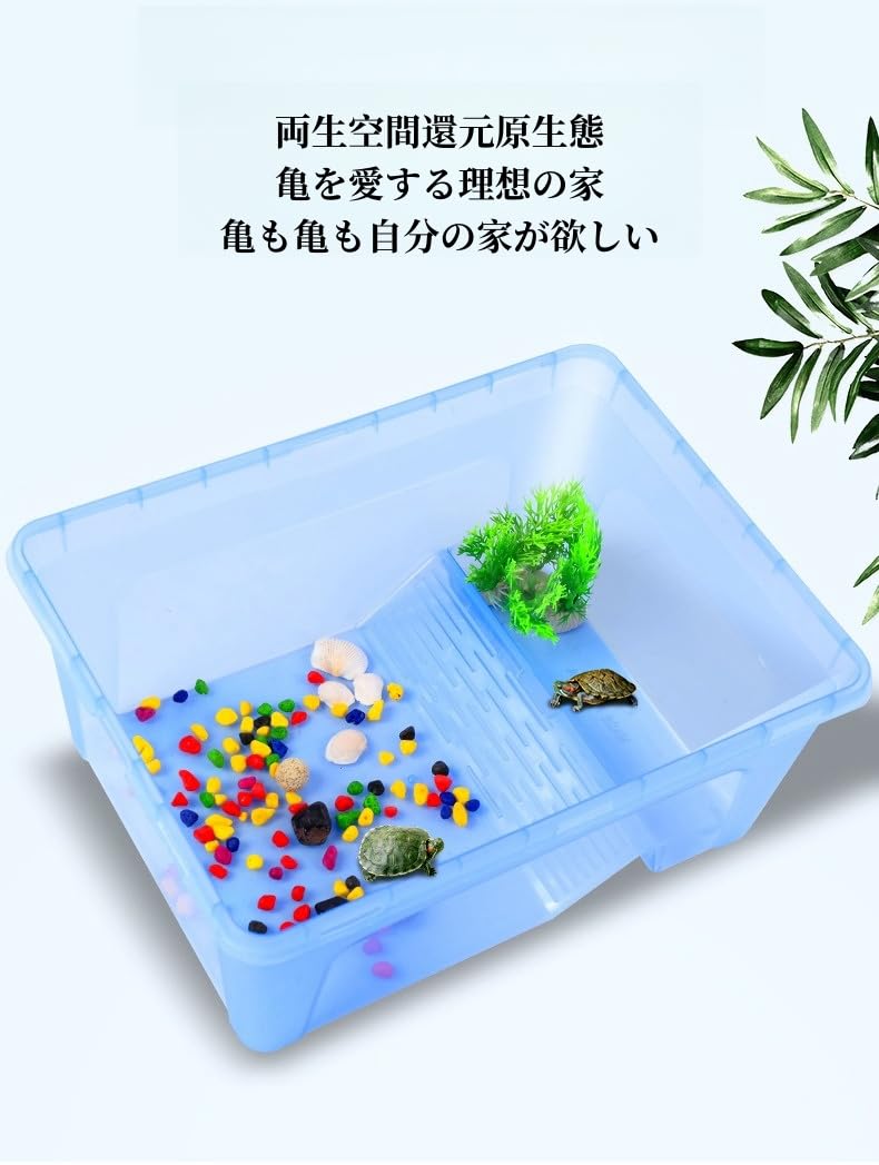 Amazon | zjdgweh 亀 水槽 カメ用水槽 亀の楽園水槽 大きい 亀