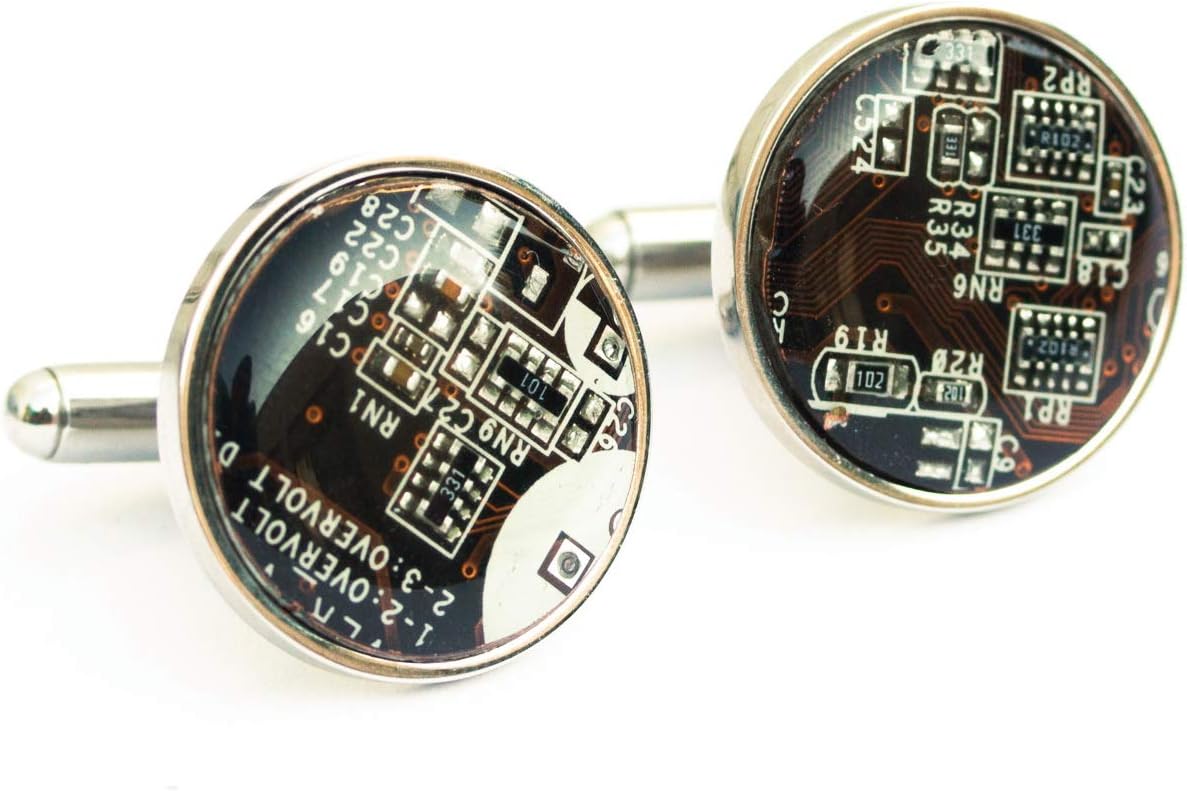 Circuit Board Cufflinks, unique gift for him