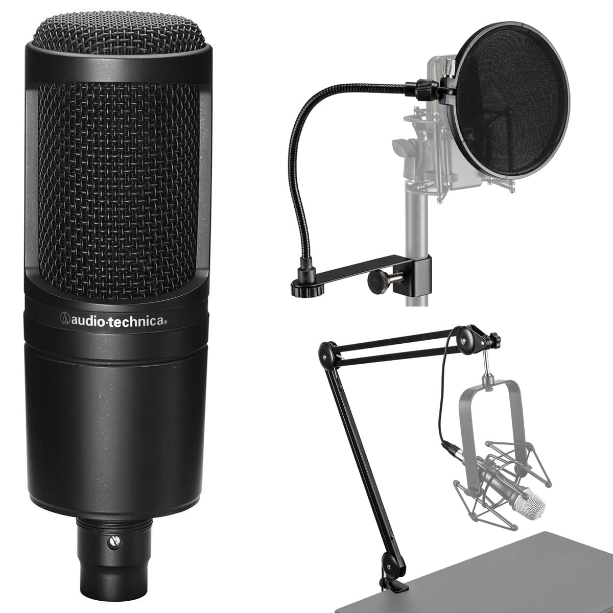 Amazon | Audio-Technica AT2020 カーディオイドコンデンサースタジオ