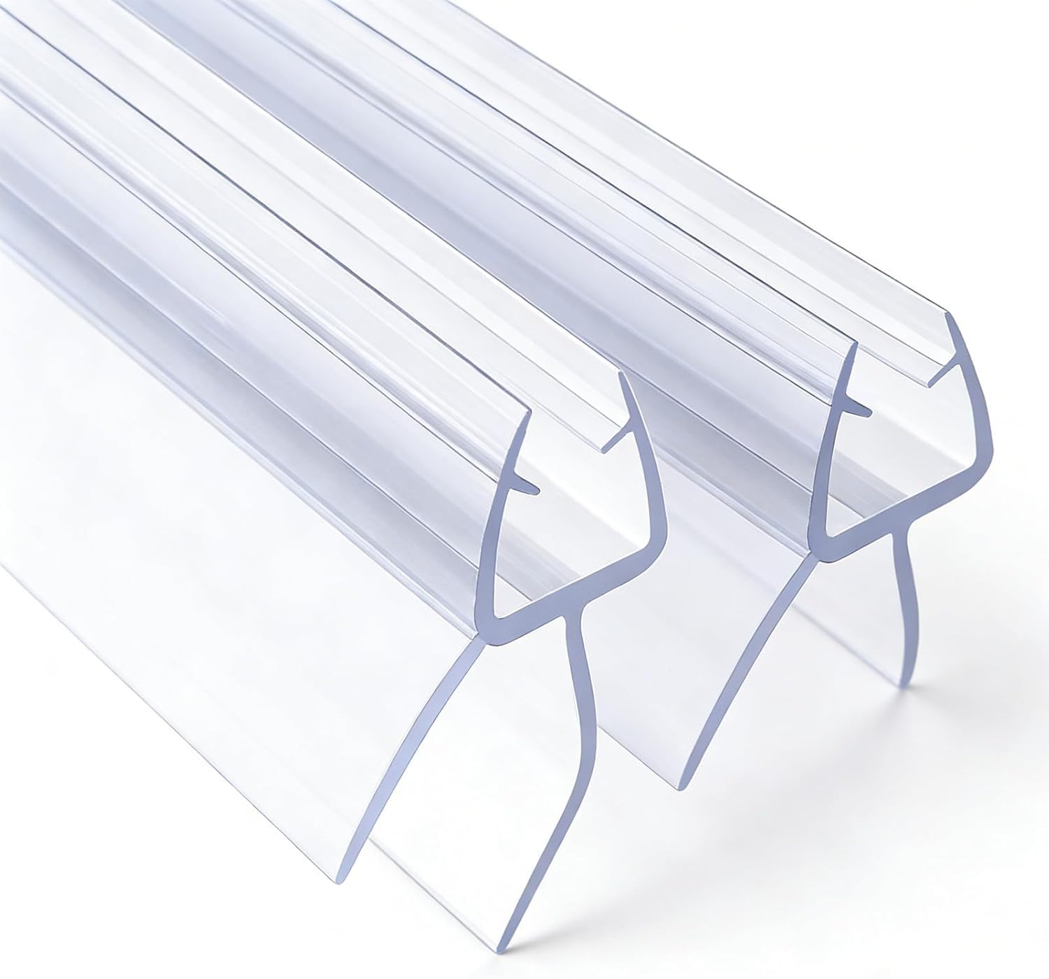 Nestling Glass Door Seal Strip 2-Pack x 100cm, Fits 4-6mm Glass