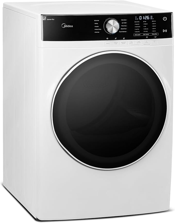 Midea MLE45N1AWW Electric Dryer Review: Big Capacity, Sensor Dry & Flexible Design