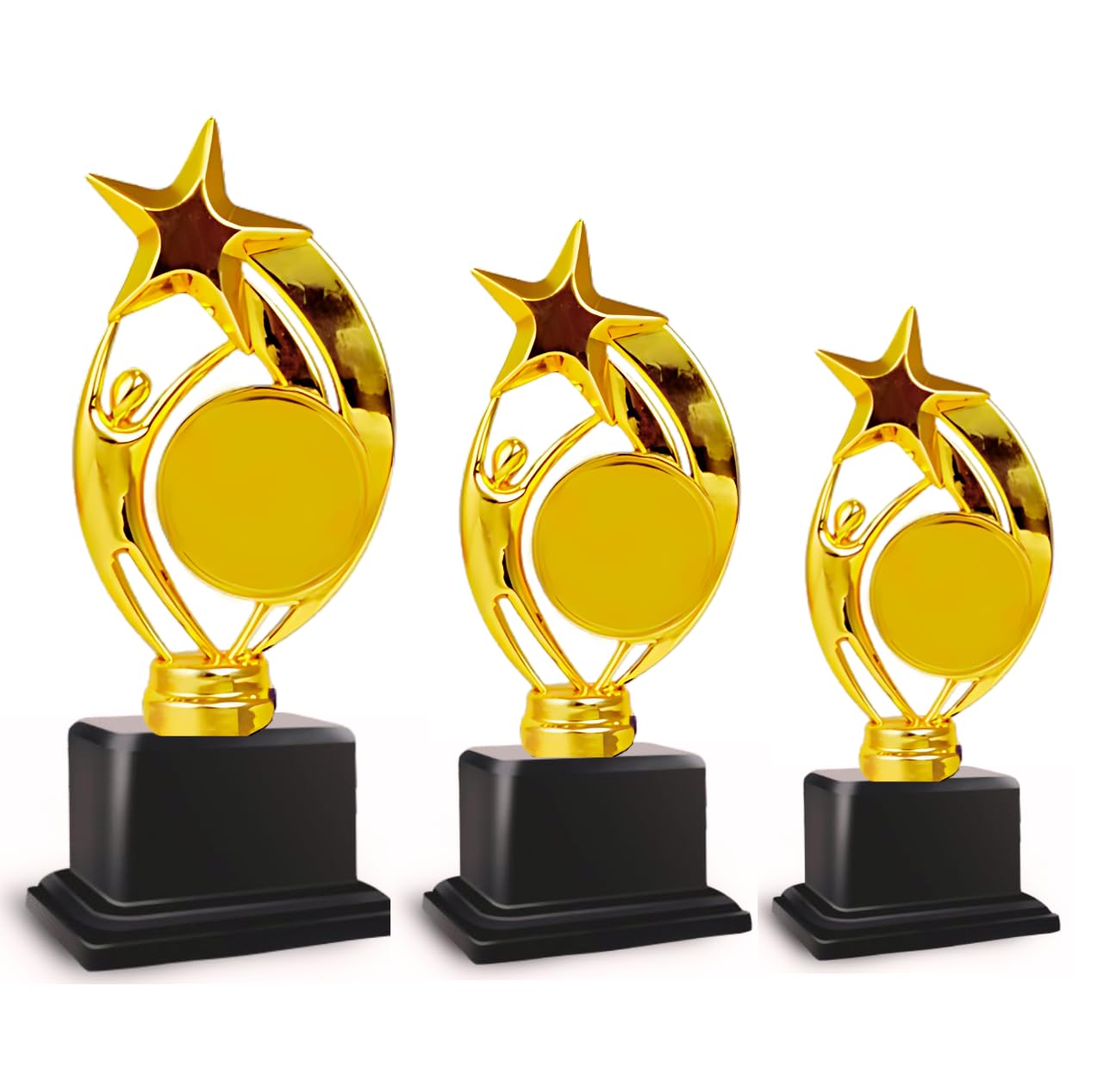 1 Set of 1st, 2nd & 3rd Star Trophy for Winner 2nd Place and 3rd Place || Trophy for School Events Sports Trophy (B0DGFB892M) Amazon Price History, Amazon Price Tracker