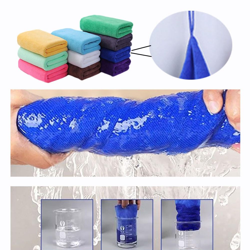 Microfasertuch 10 Stück Reinigungstuch Weiches Tuch Allzwecktücher Auto Poliertuch Saugfähiges Putztücher Wipes Lappen Fusselfrei Trockentuch für Küche Haus Motorrad Boot 30 * 60cm【400g/㎡】