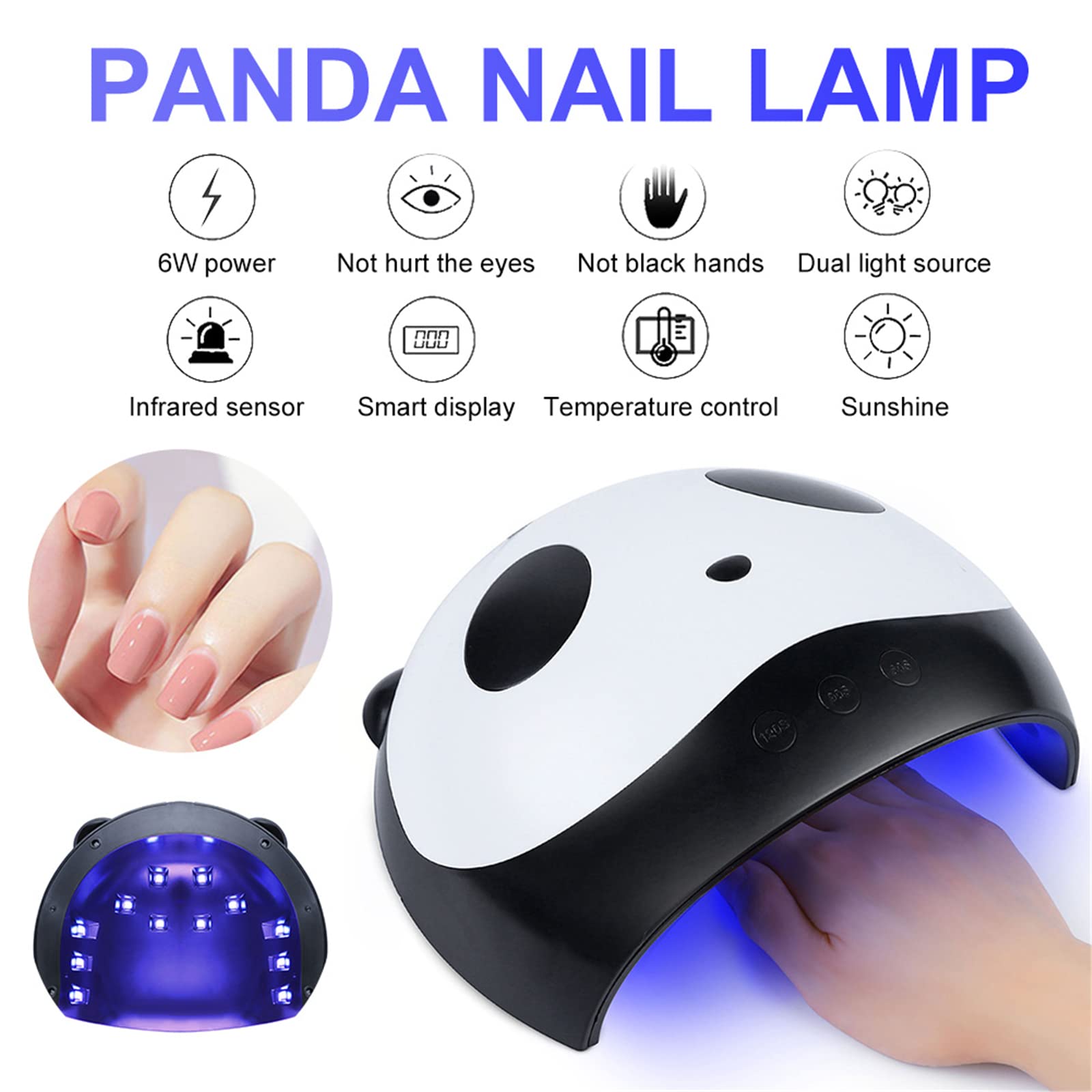 ZYC 36W Nail UV/Lampada a LED Panda Nail Dryer 60S / 90S / 120S Purtroppo rapido AFFRAROD Sensing Lampada per Unghie Lampada per Unghie Manicure Strumento
