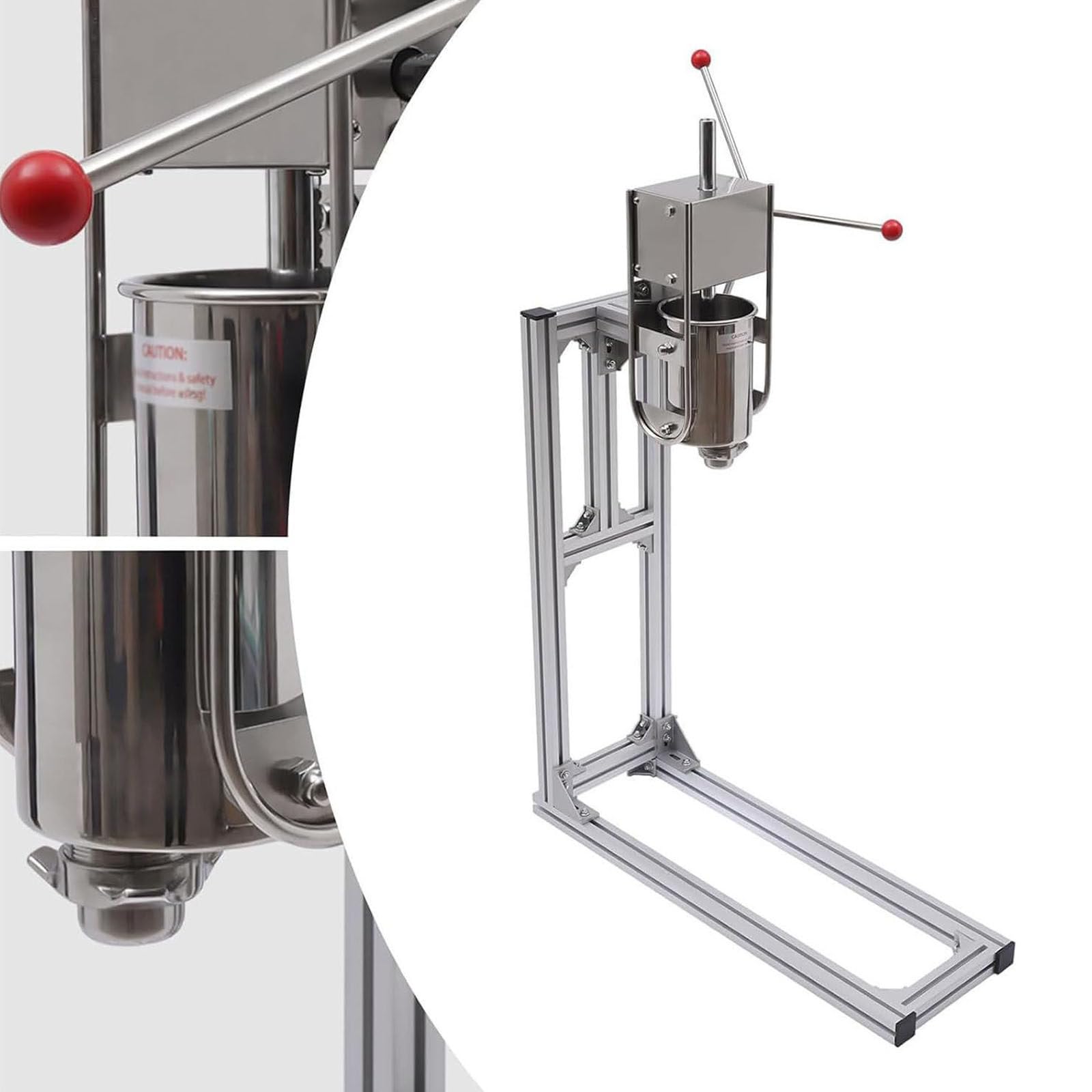 Machine à Churro espagnole Verticale Commerciale de 3L/5L/7L, Machine à Churros en Acier Inoxydable avec 6 Buses, pour Restaurants et boulangeries,5L