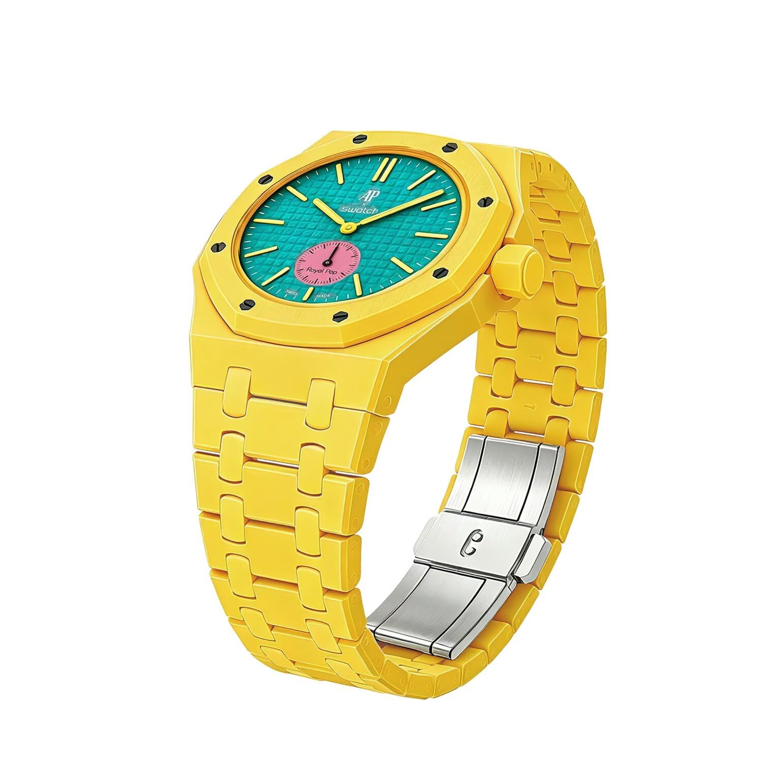 TingYR Correa Compatible con Swatch Royal Pop, Correa de reloj de cerámica con Carcasa de Cerámica, Brazalete Cómodo e Impermeable.