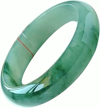 Genuine Jade Bangle Bracelet for Women Ice Glutinous Floating Flower Green Jade Bracelets with Gift Box Certificate Size 54mm