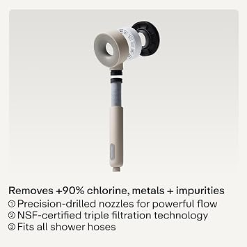 Hello Klean Hard Water Shower Head Filter in Black