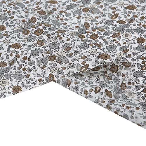 Image of Cotton Fabric DIY Making Supplies Quilting Patchwork Fabric Fat Quarter Bundles DIY for Quilting Cotton Patchwork Cushions (Grey, 20 inch x 20 inch)