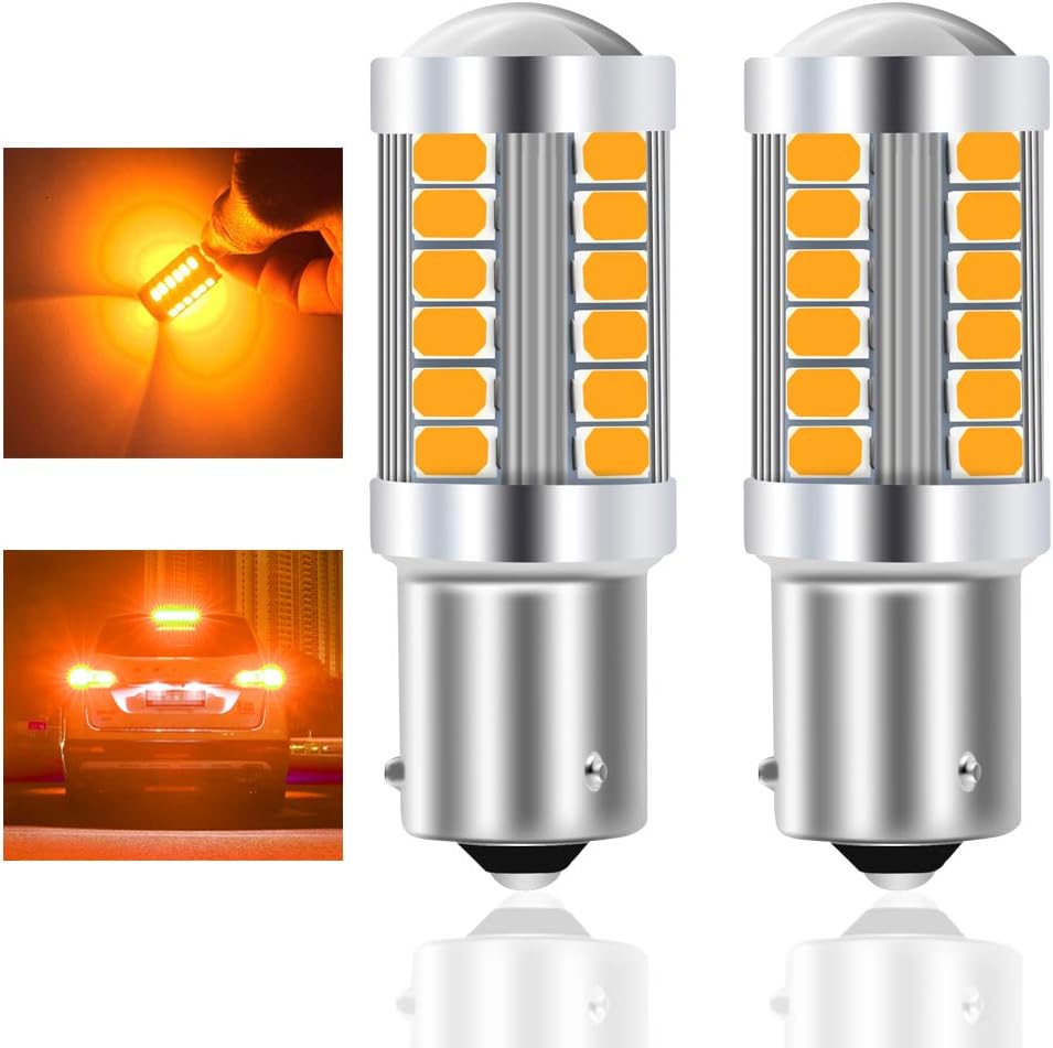ANTEMOON PY21W BAU15S Ampoules LED Canbus Sans Erreur Super Lumineuses 5000LM 12V 24V Rouge Brillant 7507 1056 5009 Pour Voiture Feu De Recul Feu Arrière Feu De Freinage Clignotant, 2 Pièces