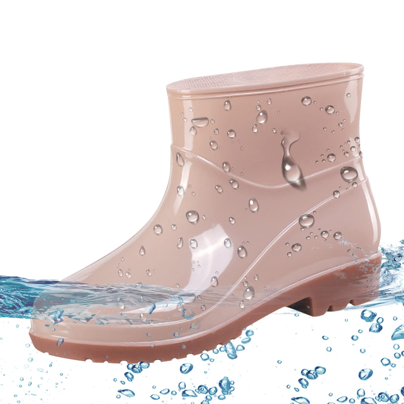 Botas de goma para mujer, botines de goma impermeables, botas de lluvia para exteriores, botines antideslizantes, botas de jardín Wellington, botas de goma cortas, botas de lluvia, botines de goma
