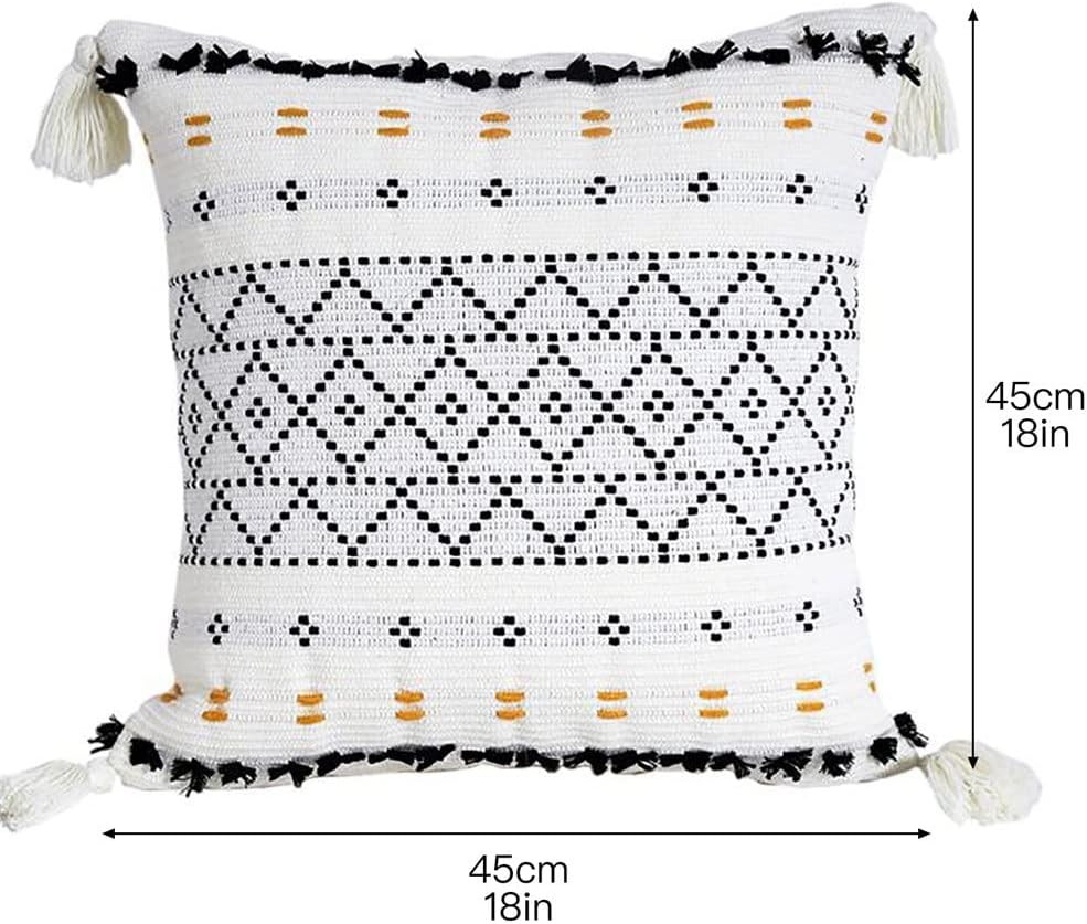 Home Pillow Square Decorative Pillows Cushion Cover for Sofa Bed Car Waterproof with Tassels Nordic Geometric Pillowcase
