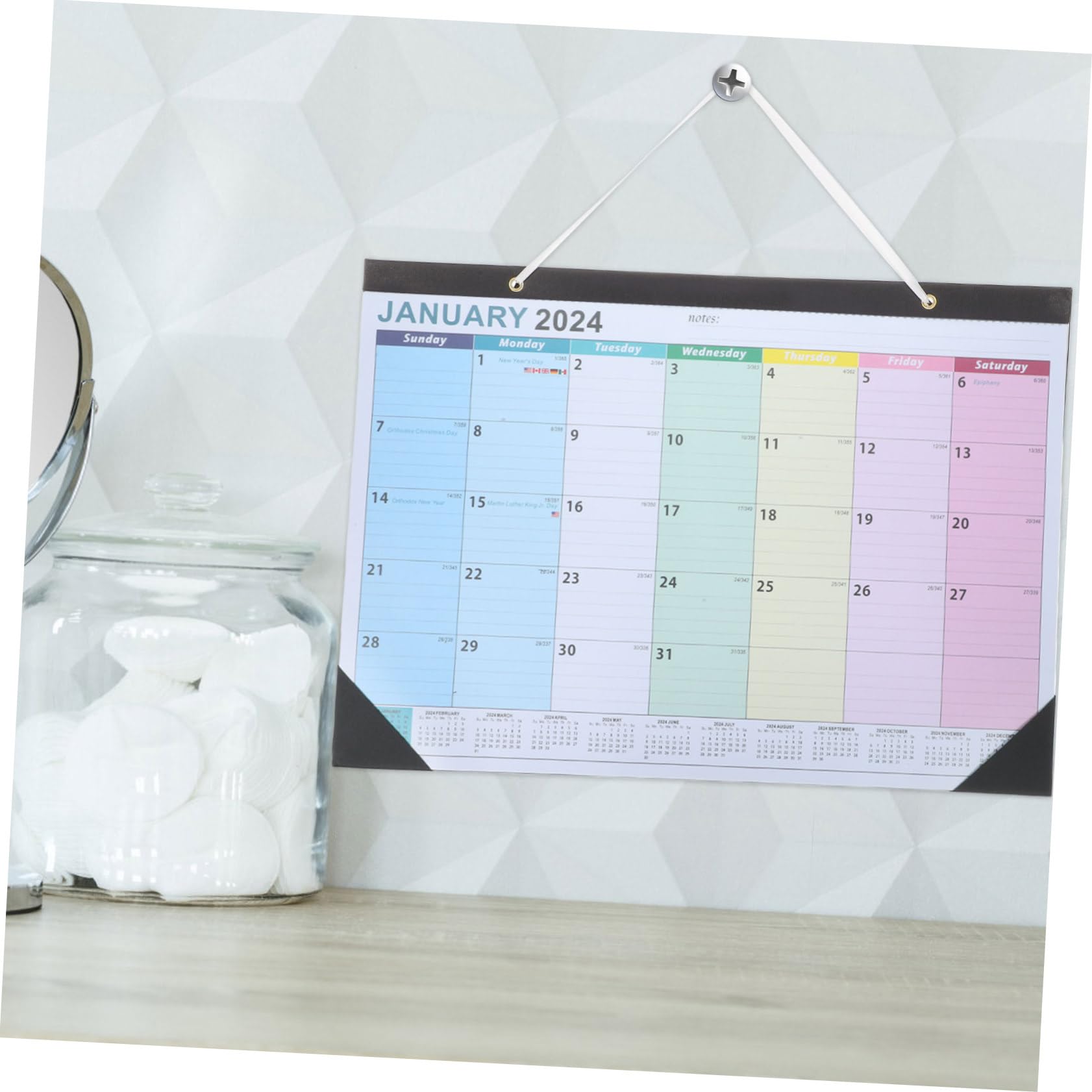 VILLCASE 4stücke Wandkalender Für Schule Und Zuhause Dekorativer Planer Mit Memo- Englischer Monatskalender Für Effektive Planung Und Organisation