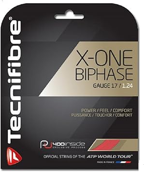 Amazon テクニファイバー Tecnifibre テニス ガット エックスワン バイフェイズ X One Biphase 12m ゲージ1 24mm レッド Rd Tfg901 Tecnifibre テクニファイバー ストリング ガット