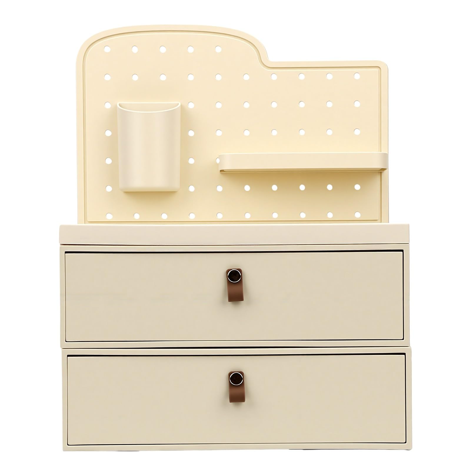 Generic Organizer na Przybory do Makijażu z Szufladami Pegboard Praktyczny Pojemnik na Kosmetyki do Przebieralni, Dwuwarstwowy, Trwały ABS + PP