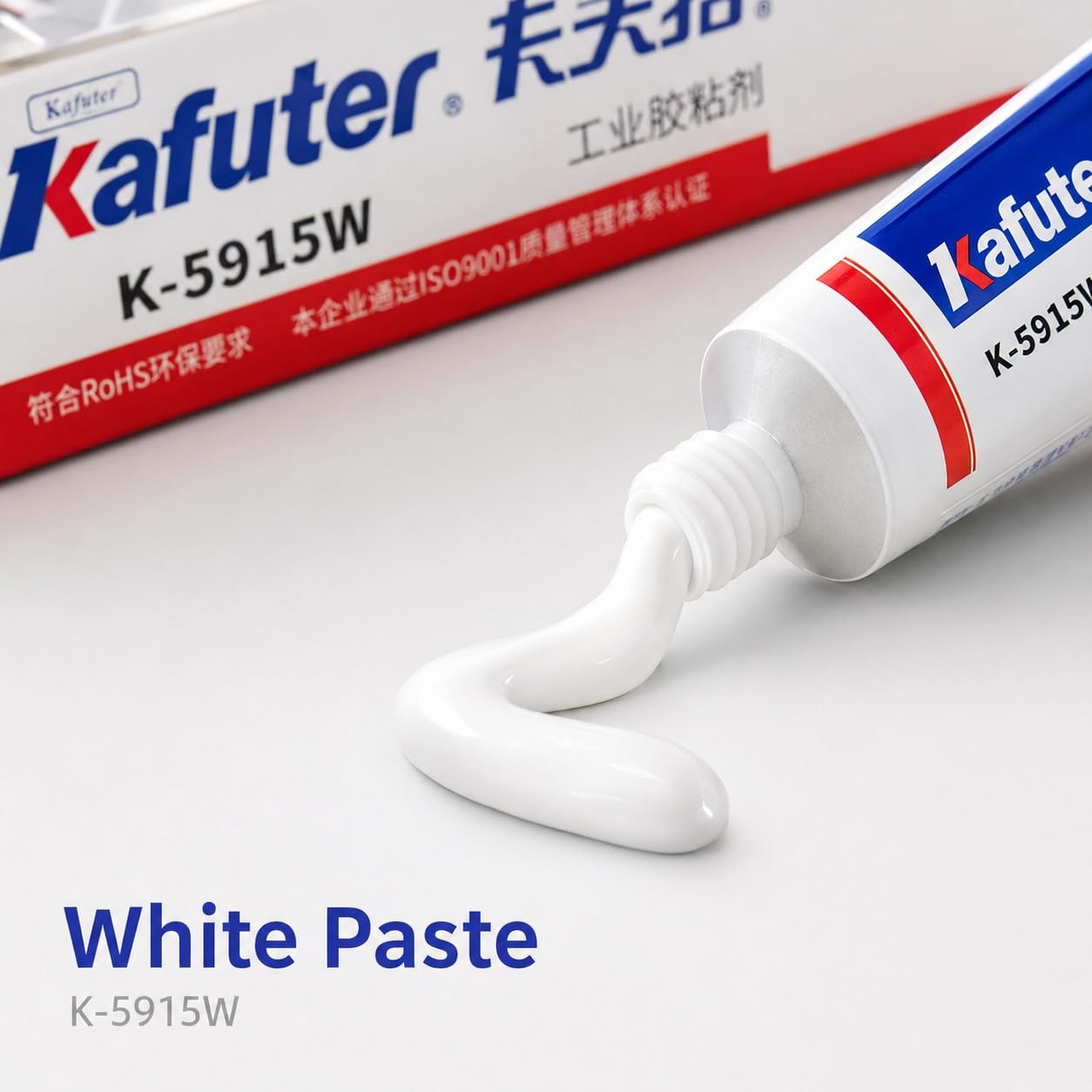 VIDOO Kafuter K-5915W Selbstlöschend Elektronikkleber Weiß Silikonkleber Flammwidrig Silikonmasse Silikonkleber für Netzadapter Haushaltsgeräte - 300ml