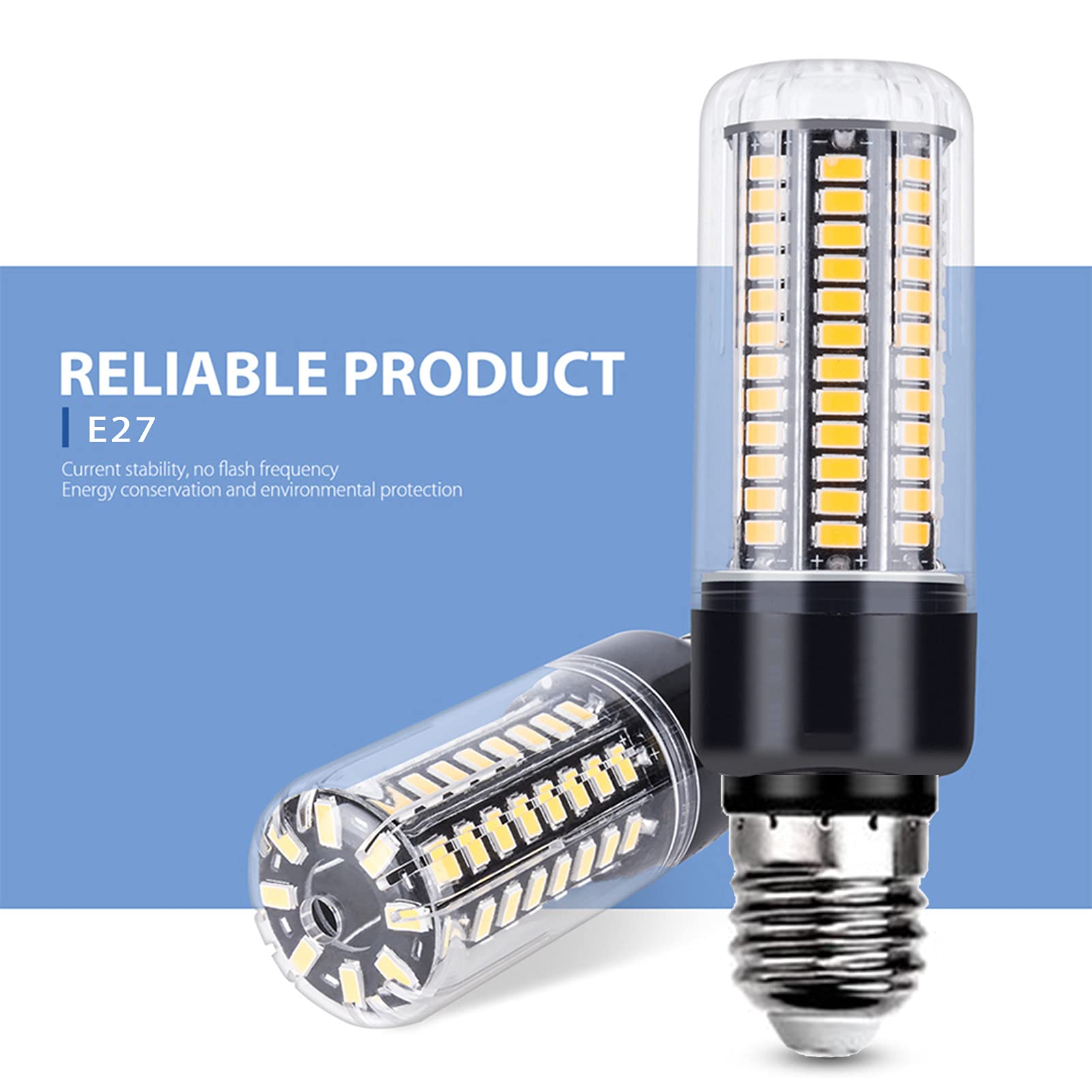 Bombilla LED 9 W, equivalente a lámpara incandescente 90 W, 940 lúmenes, bombilla maíz LED E27 ahorro energía, iluminación del hogar, mazorca maíz LED, 360 grados; Ángulo haz