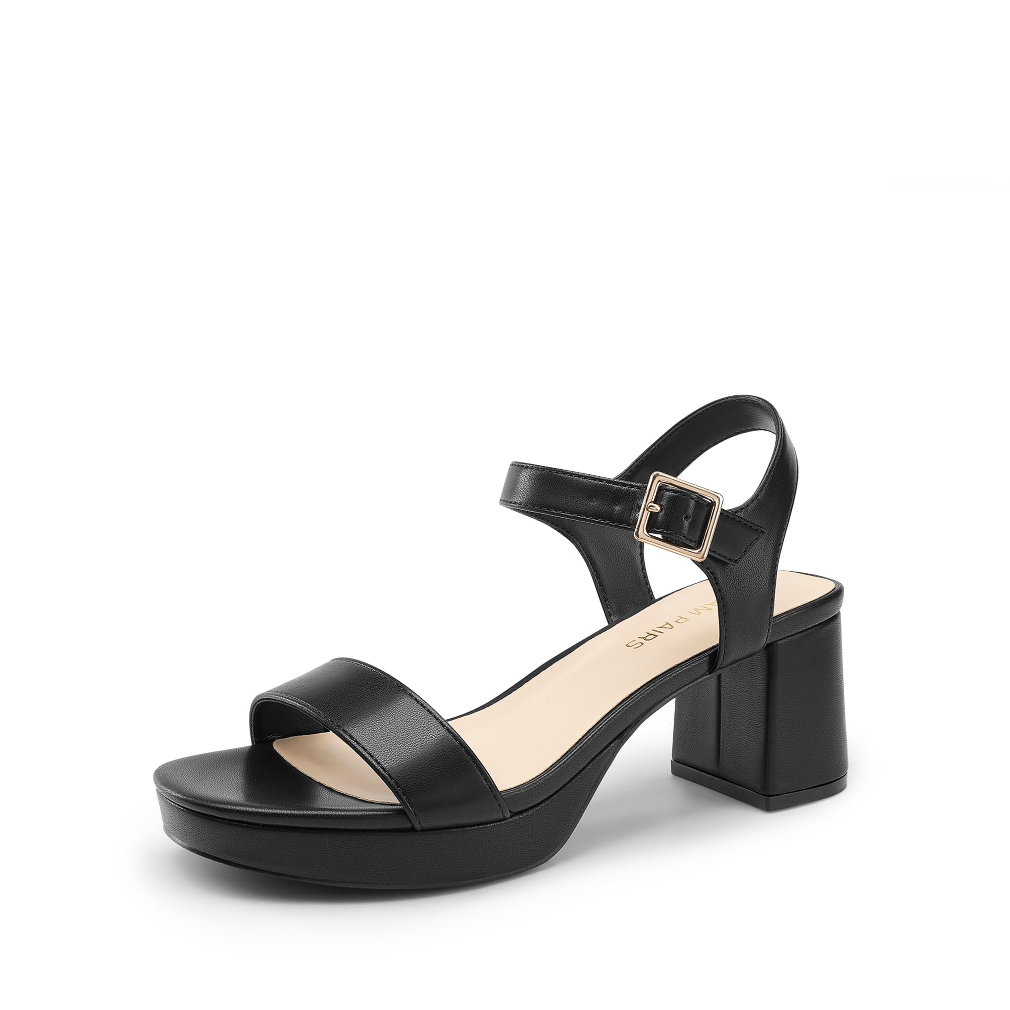 DREAM PAIRSWomen's Platform Heels Block Chunky Open Toe Ankle Strap Heel Fashion Wedding Party Dress Sandals Shoes
