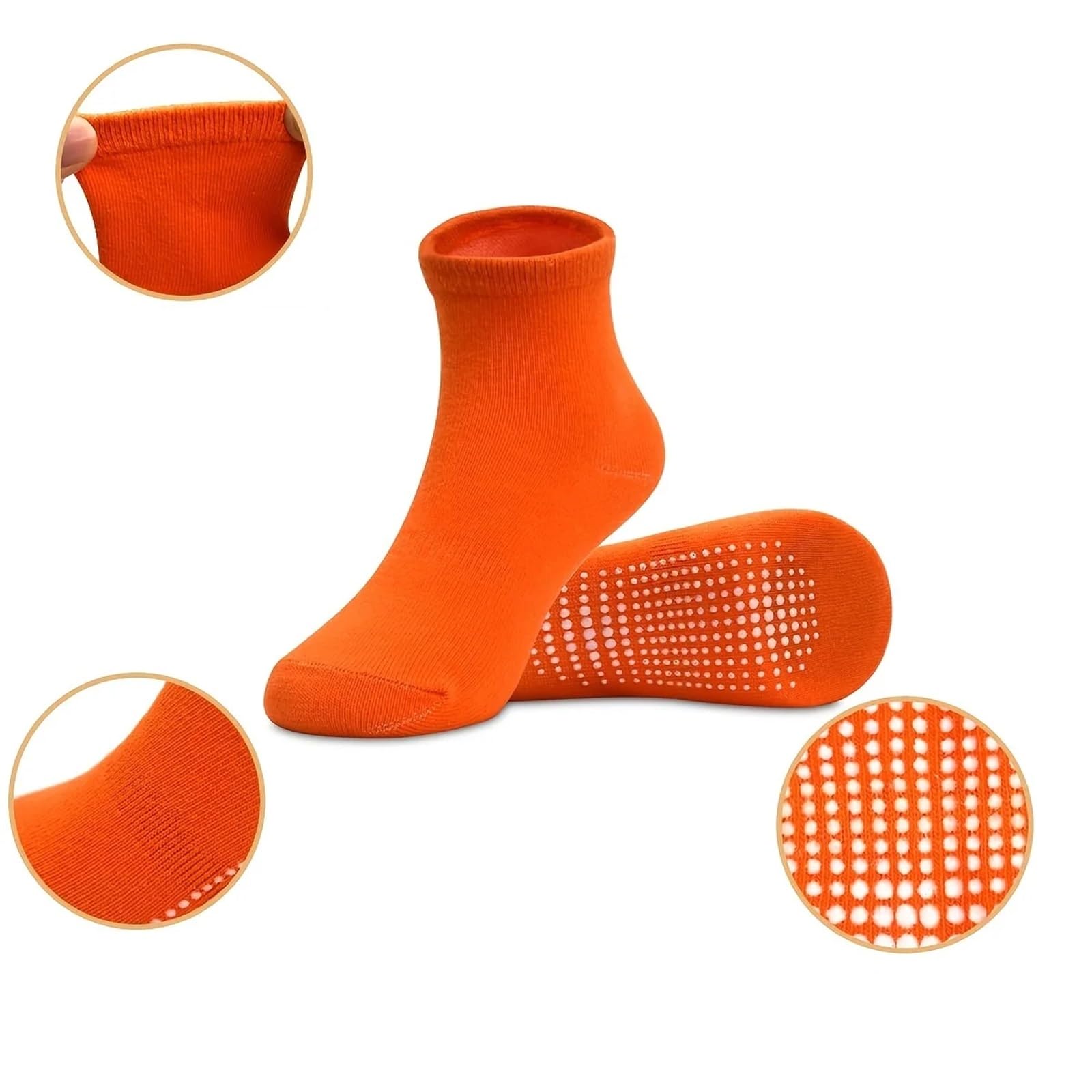 Calcetines Antideslizantes para Yoga 12 pares de calcetines antideslizantes a media pantorrilla for niños 0 a 10 años, adecuados for la escuela, el hogar, los viajes y deportes(3-5Y)