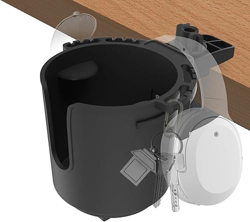 Miniatura 8 de Portavasos de escritorio mejorado 2 en 1, antiderrames para botellas de agua, sillas de ruedas, estaciones de trabajo, accesorios de escritorio