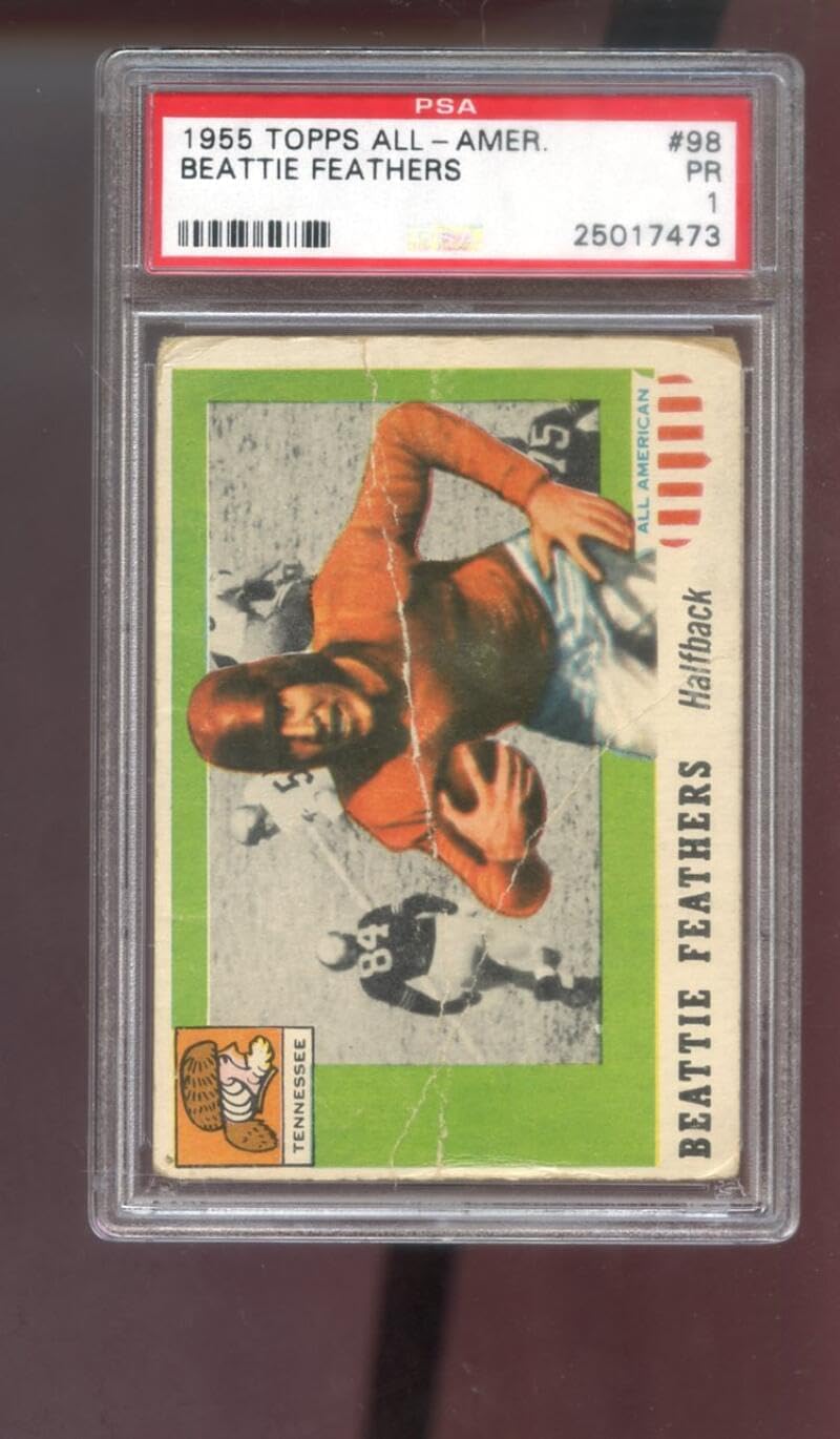 1955 Topps All-American #98 Beattie Feathers PSA 1 Graded Football Card Tennessee