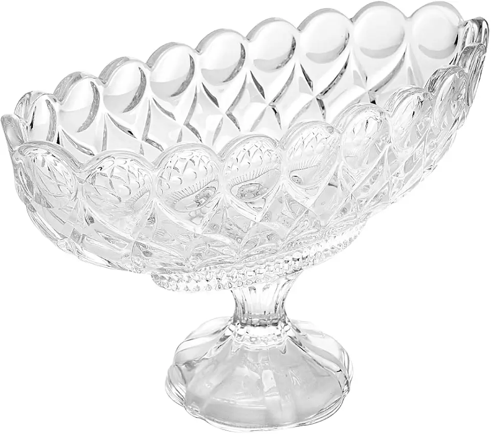 WOLFF - Centro de Mesa de corativo Cristal de Chumbo C/Pé Angel 29x13x20cm