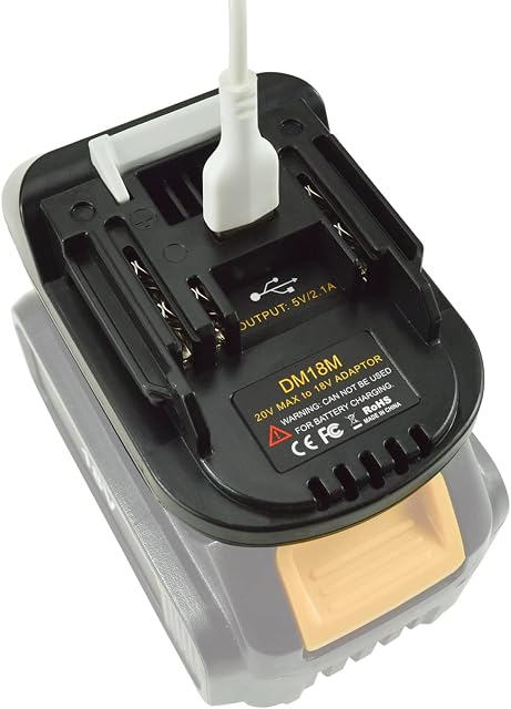 JANRI DM18M Battery Adapter for Makita 18V Power Tools, Converter for 18V 20V Dewalt or for Milwaukee M18 18V Lithium-Ion battery to Makita 18V Battery