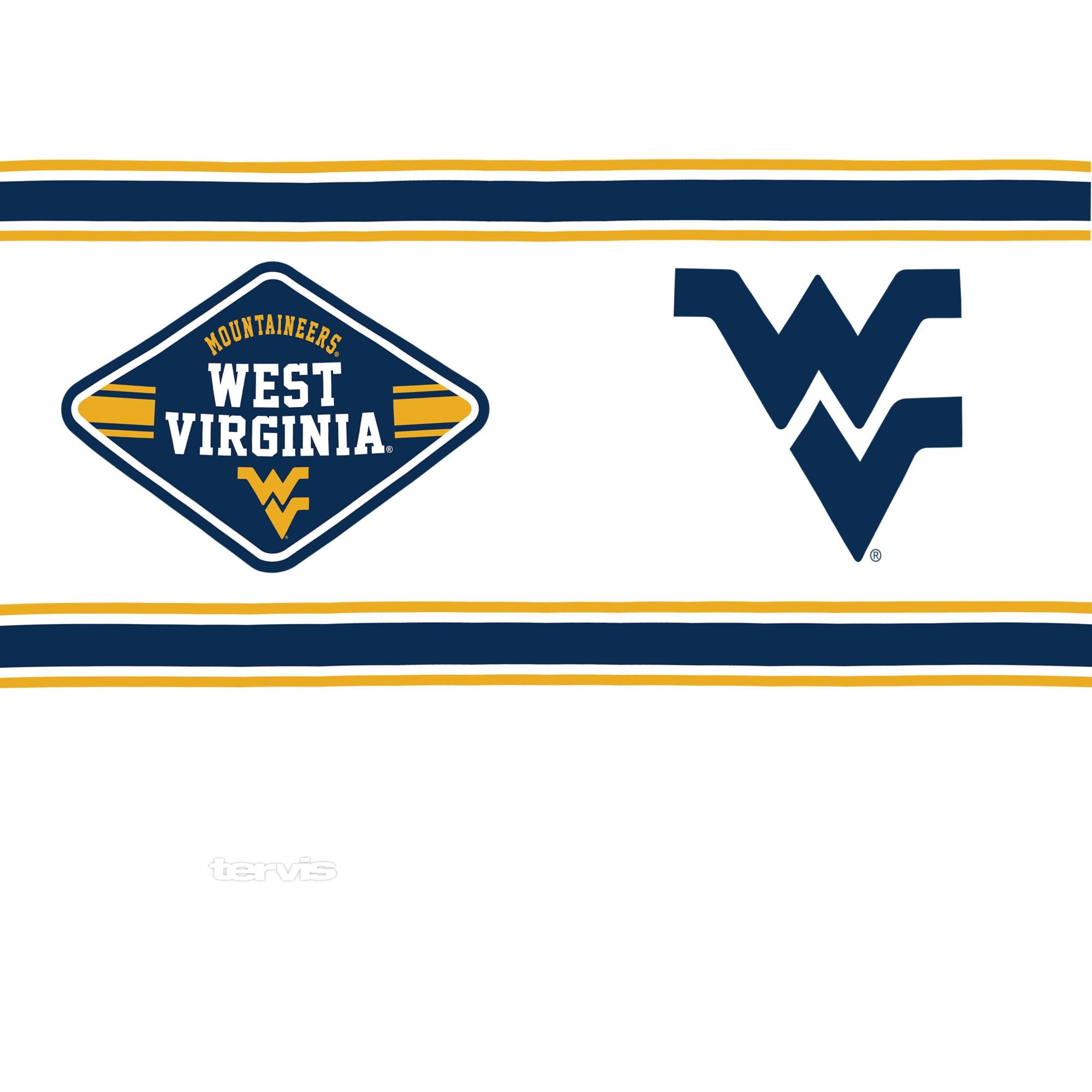 Tervis West Virginia Mountaineers Thermobecher, hergestellt in den USA, doppelwandig, isoliert, hält Getränke kalt und heiß, 680 ml, klassisch
