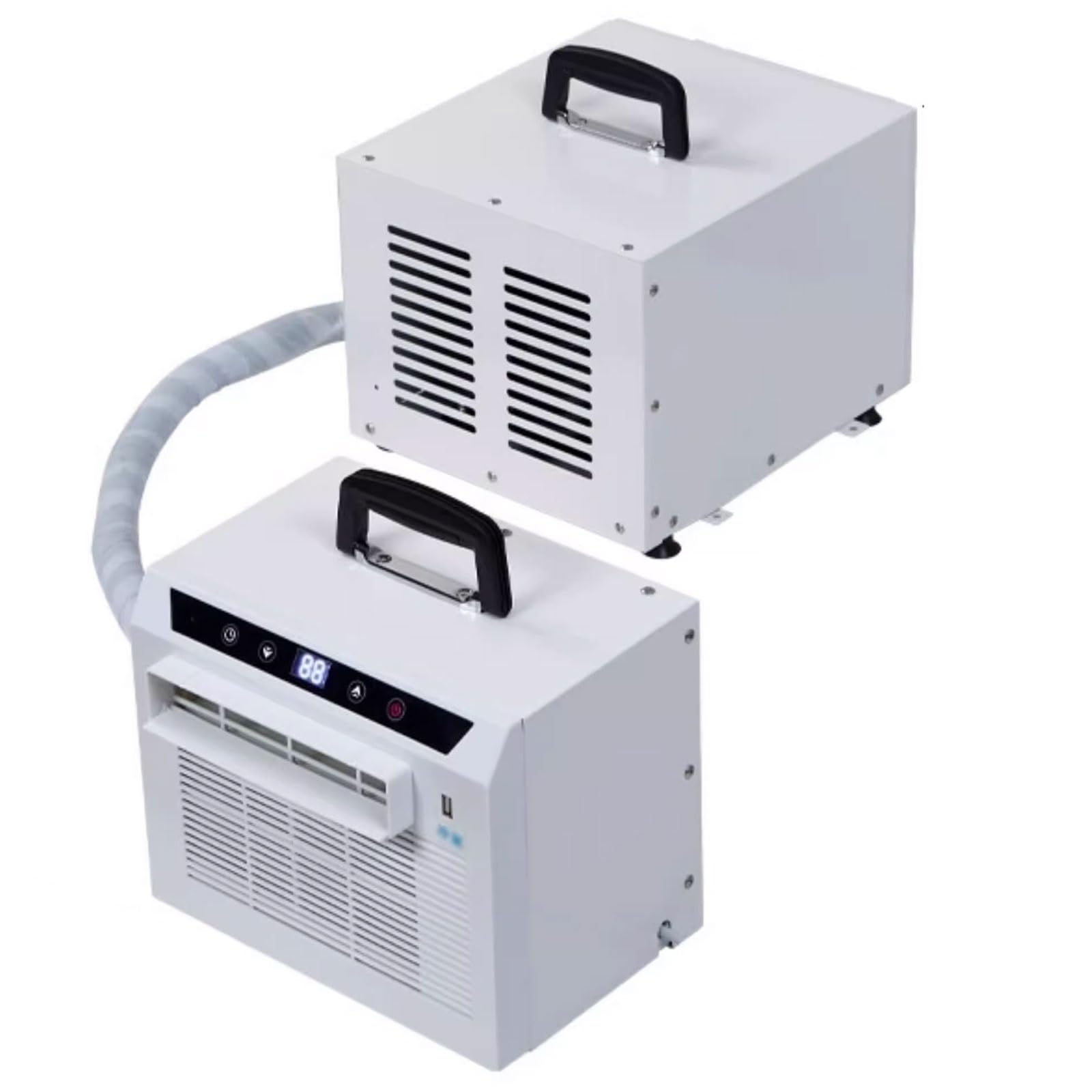Klimatyzator z systemem dzielonym 3000 BTU do domu, biura, na kemping - pilot zdalnego sterowania, panel dotykowy, timer 24h, łatwa do przenoszenia, nie wymaga montażu