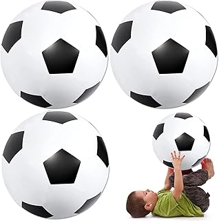 JEKAVA Beach Balls 3Pack - 27" Inflatable Soccer Balls Giant Inflatable Balls, Jumbo Pool Toys Beach Soccer Balls Summer Party Favors Swimming Pool Ball Outdoor Water Game Toys Party Supplies