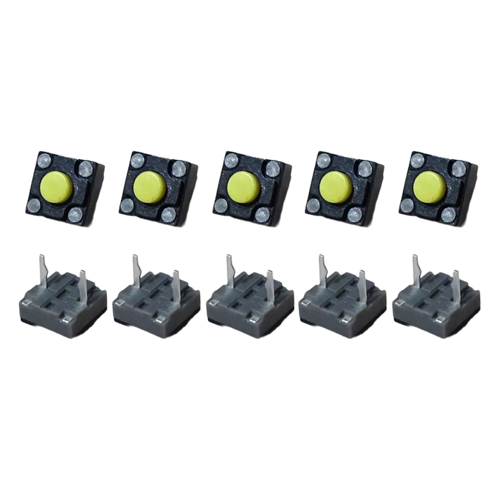 Bottone 10PCS Mute Button Clicking Microswitches for Gaming Microswitch 6x6x4.3mm for Quiet Operating Microswitch