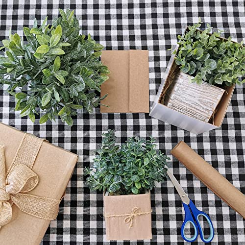 Set Of 3 Assorted Artificial Potted Plants Artificial Eucalyptus Plants In Rustic Wooden Planters For Mother Girl Gift Table Centerpiece Windowsill Shelf Mantel Farmhouse Home Greenery Indoor Decor #TOP7