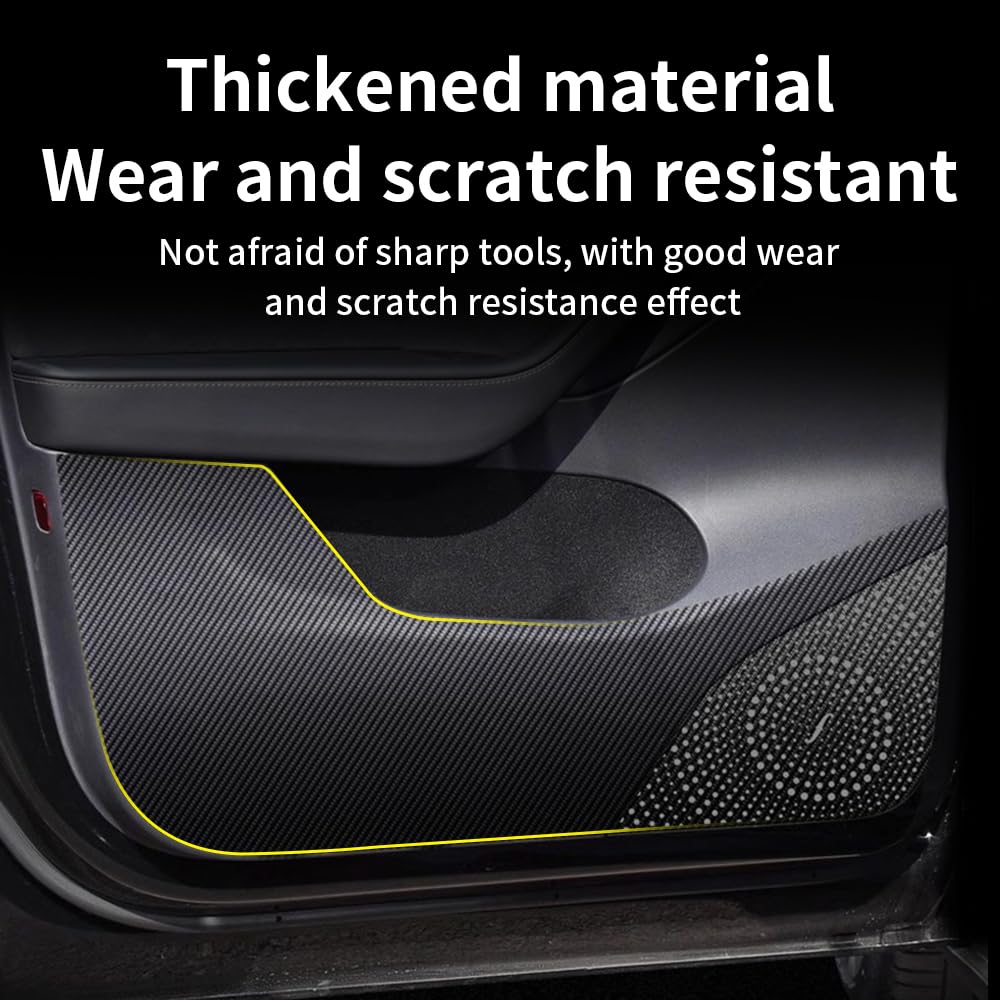 4 Tapis De Protection Portière Pour Tesla Model Y 2021-2023 - Anti-Coups De Pied, Accessoire Intérieur