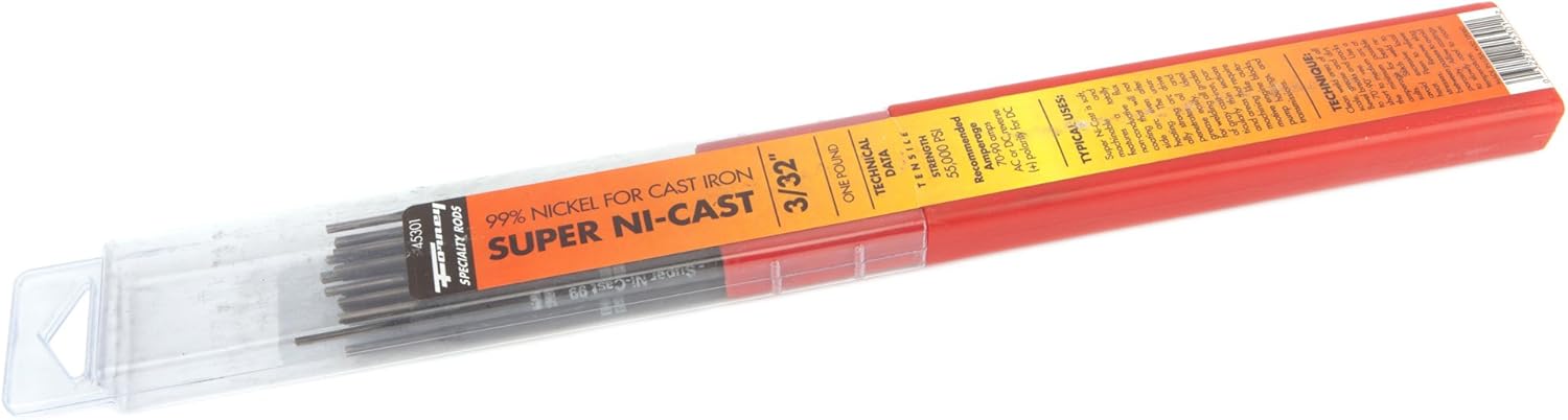 Forney 45300 Super 99-Percent Nickel Cast Specialty Rod, 3/32-Inch, 1/2-Pound