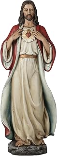BC Catholic Sacred Heart of Jesus Statue, 16.7" H Jesus Christ Statue, Catholic Gifts for Christimas, Inspirational Indoor...