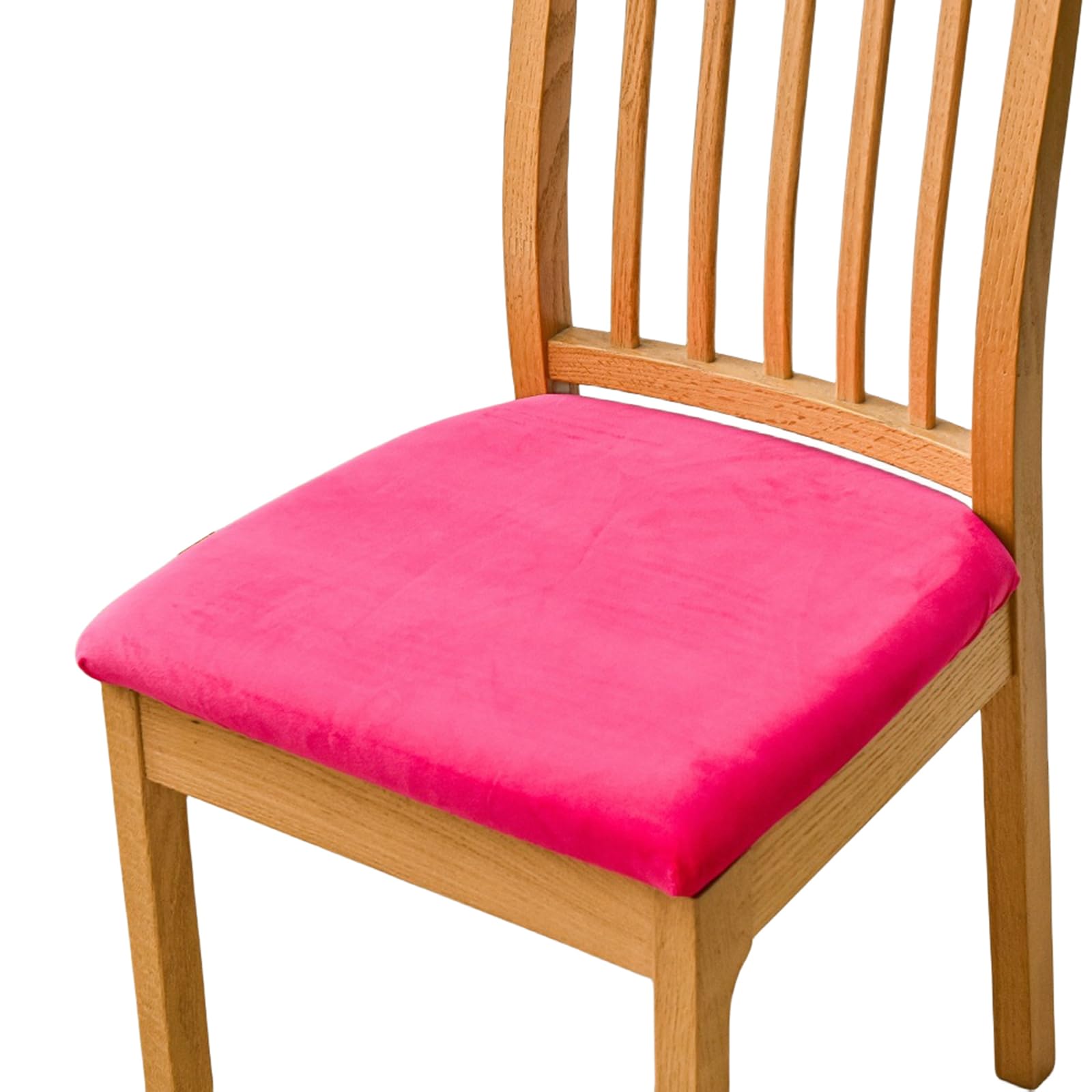 Housse de chaise de salle à manger imperméable rose au fini stretch élégant