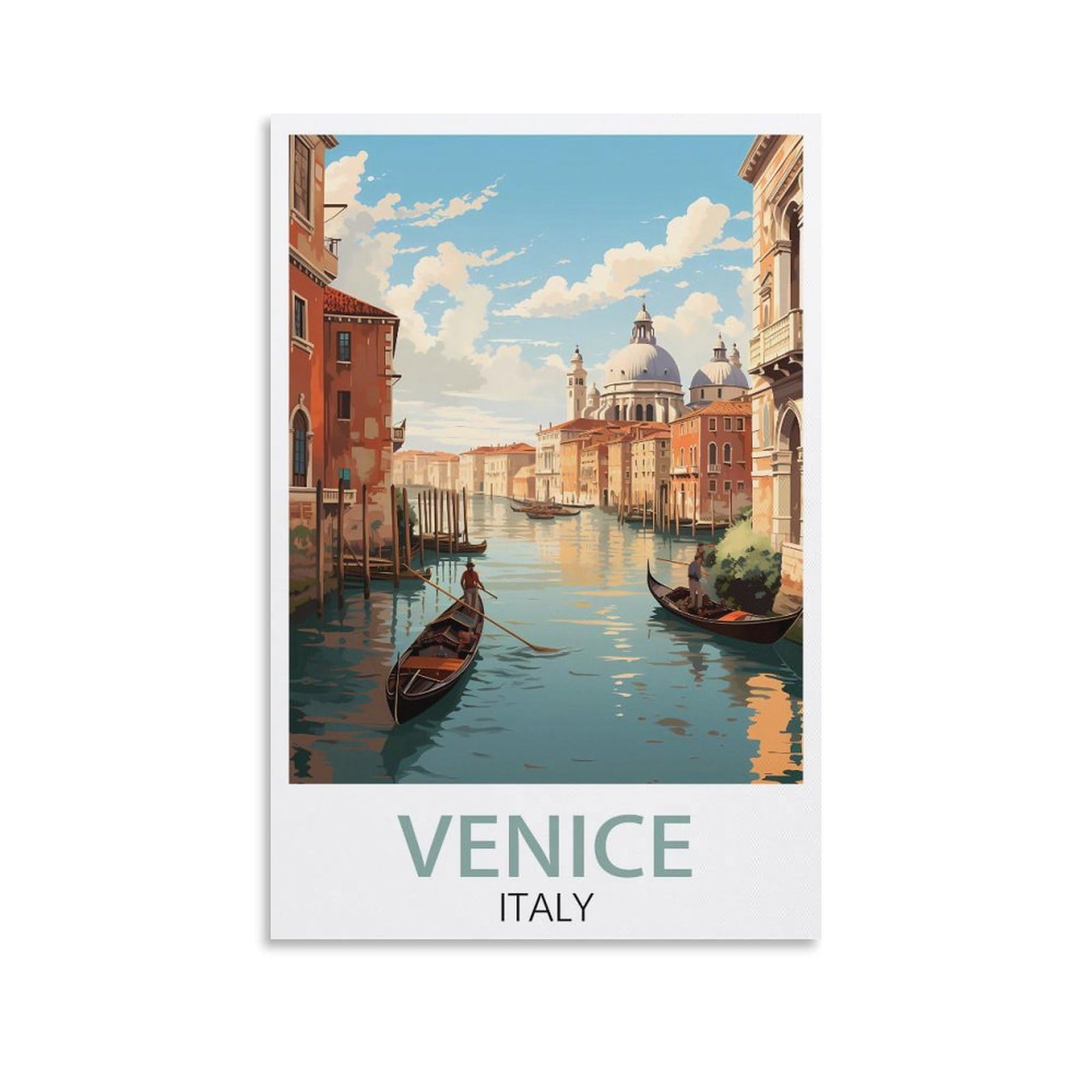Poster vintage sur toile Venise Italie Lac 20 x 30 cm Poster vintage sur toile Venise Italie Lac 20 x 30 cm