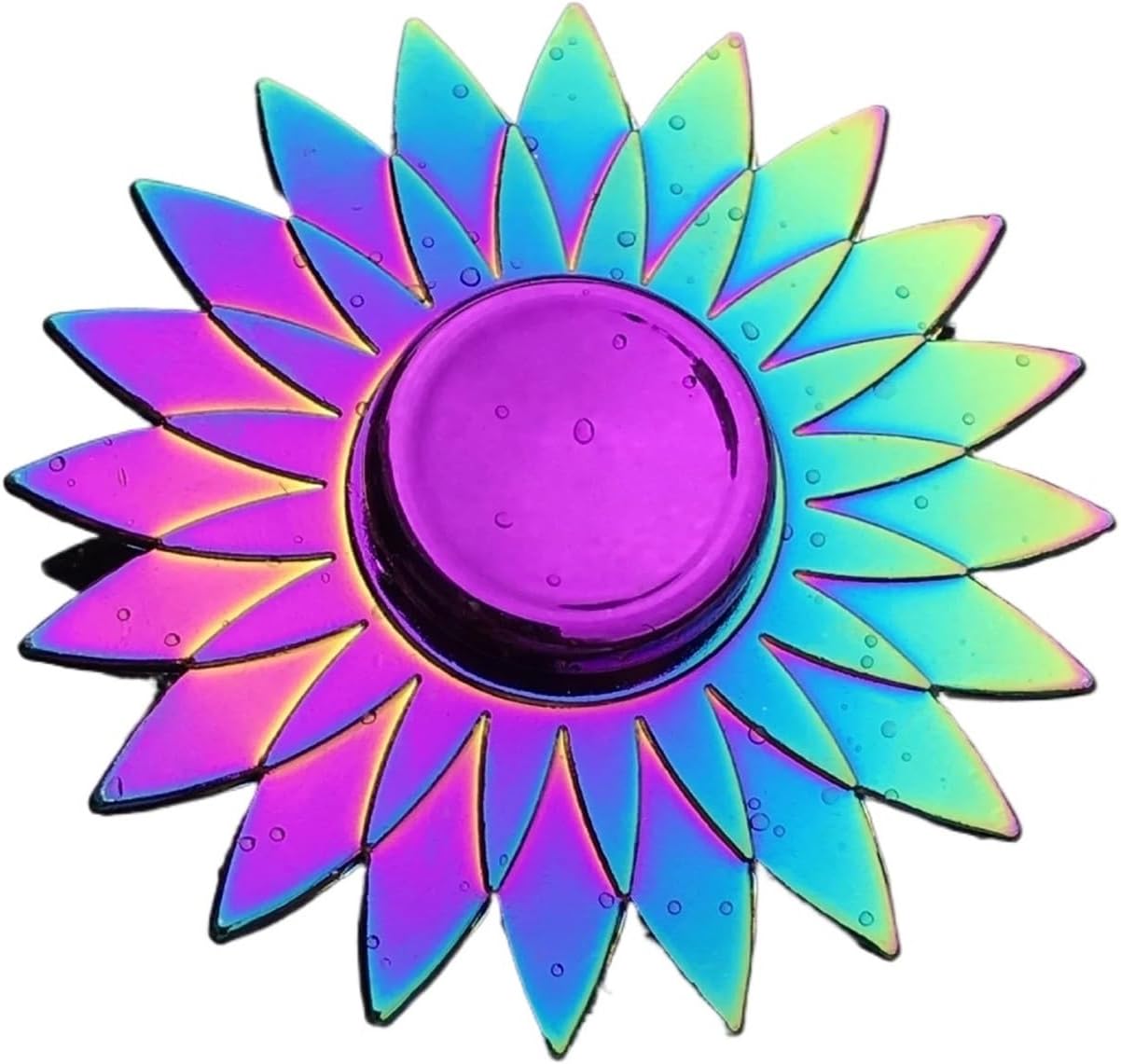 Metal Rainbow Fidget Spinner Gradient Color Mute Bearing Hand Fingertip Gyro Adult Toys(Q17)