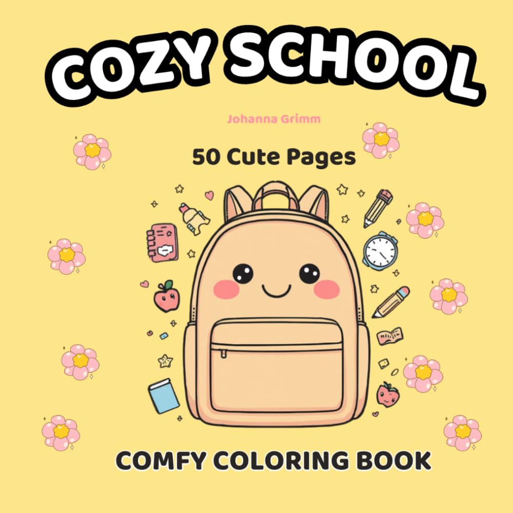 Cozy School: Comfy Coloring Book