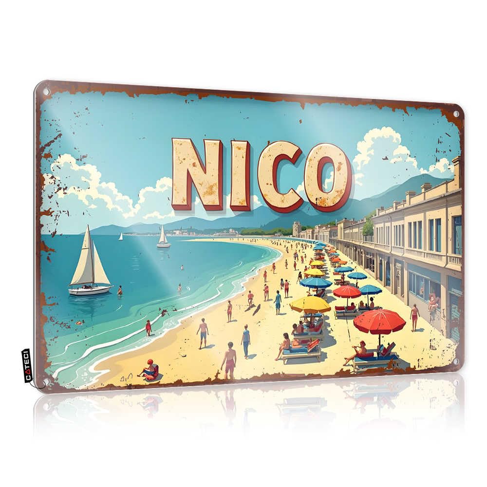 Fzfn Colour Beachside Bliss: A Vibrant Coastal Scene In Nico Cottage Housewarming - Decor Accessories Hanging Wall Decor(30X40cm)