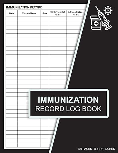 Immunization Record Log Book: Keep Track of Your Vaccination History | Vaccine Tracker for Children and Adults